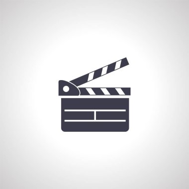 El çırpma tahtası simgesi. Film alkış simgesi.