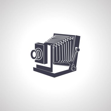 Eski fotoğraf makinesi simgesi. Klasik fotoğraf makinesi simgesi.