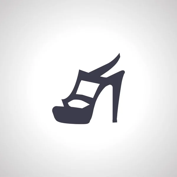 Mujer Icono Del Talón Mujer Zapatos Tacón Alto Icono — Vector de stock