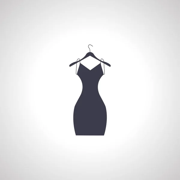 Vestido Percha Icono Vestido Mujer — Vector de stock