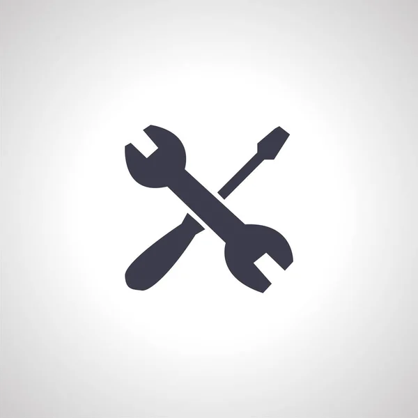 Ключ Викрутки Хрест Значок Значок Служби — стоковий вектор
