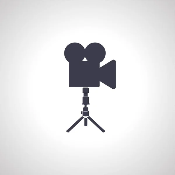 Видеокамера Штативе Изолированный Значок Иконка Кинокамеры — стоковый вектор