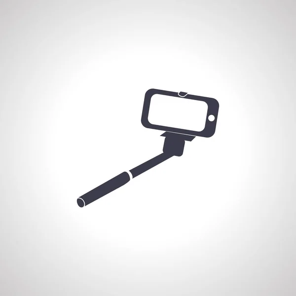 Icône Selfie Stick Téléphone Sur Une Icône Selfie Stick — Image vectorielle