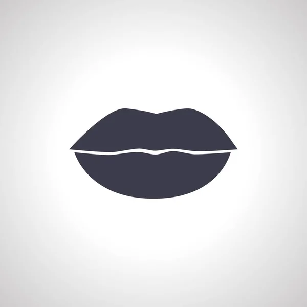 Lippen Pictogram Sensuele Lippen Ikoon Kus Pictogram — Stockvector