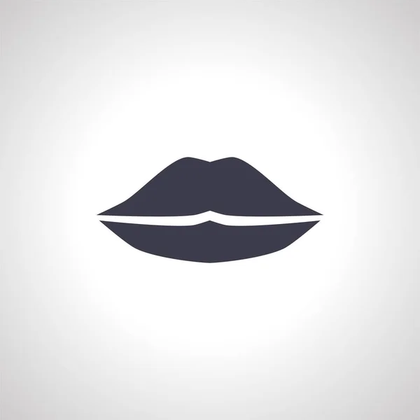 Lippen Ikone Sinnliche Lippen Ikone Kuss Ikone — Stockvektor