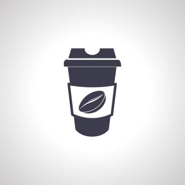 coffee icon. take away coffee in a disposable cup icon.