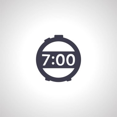 alarm clock icon. electronic alarm clock icon