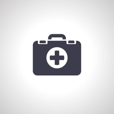 İlk yardım çantası simgesi. İlk yardım çantası simgesi