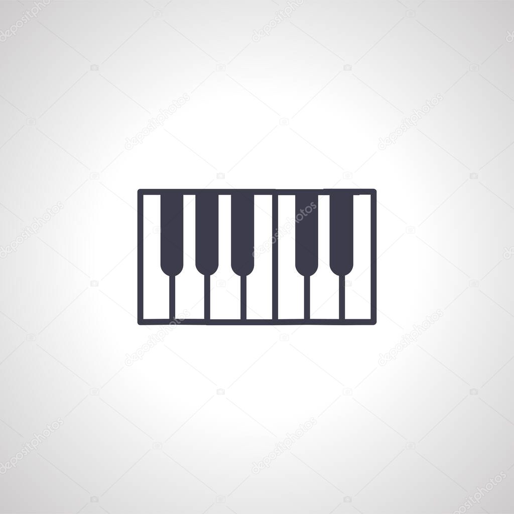 Piano keyboard icon. Piano keyboard icon.