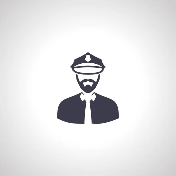 Polizei Ikone Avatar Ikone Für Polizisten — Stockvektor
