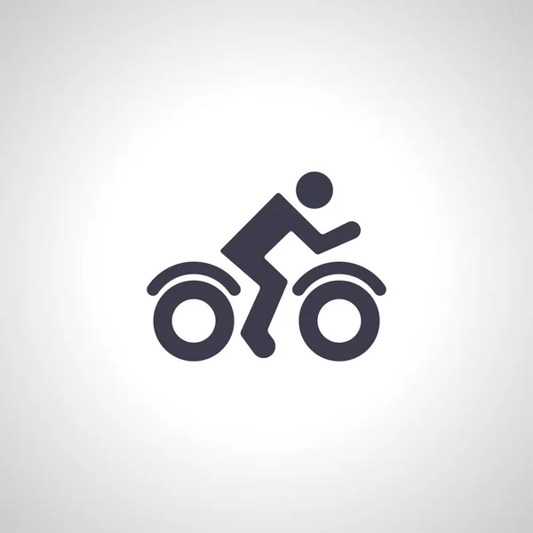 Ikona Motocyklisty Piktogram Motocyklisty Odizolowana Ikona — Wektor stockowy