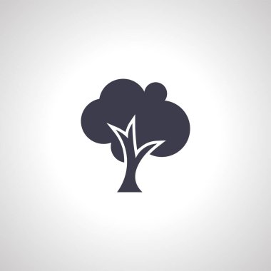 Ağaç simgesi. ağaç izole edilmiş simgesi