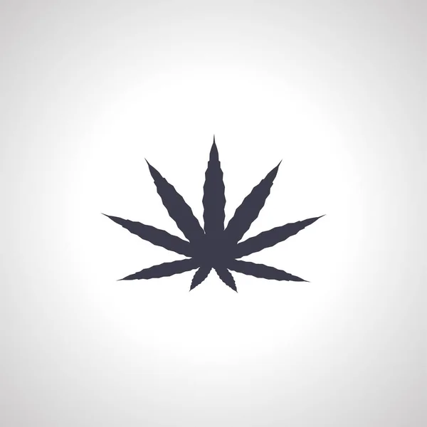 Blad Marijuana Ikon Marijuanablad Isolerad Ikon — Stock vektor