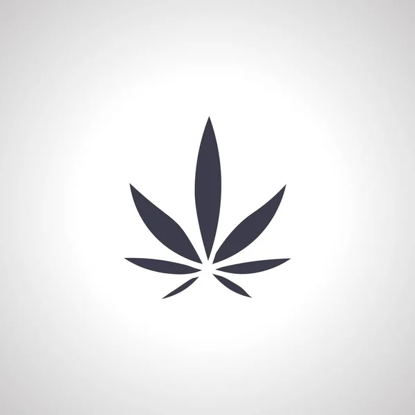 Ikona Marihuany Ikona Odizolowanych Liści Marihuany — Wektor stockowy