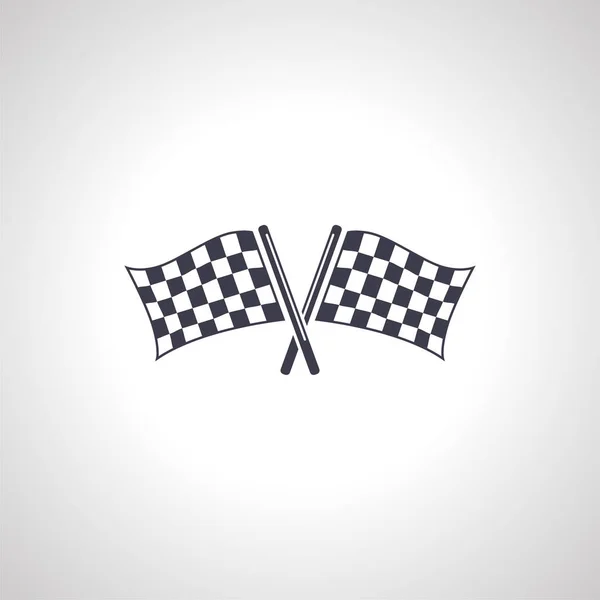 Checkered Flag Icon Racing Flag Icon Finishing Flags Cross Icon — Stock Vector