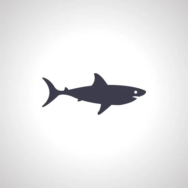 Icono Del Pez Tiburón Icono Aislado Tiburón — Vector de stock