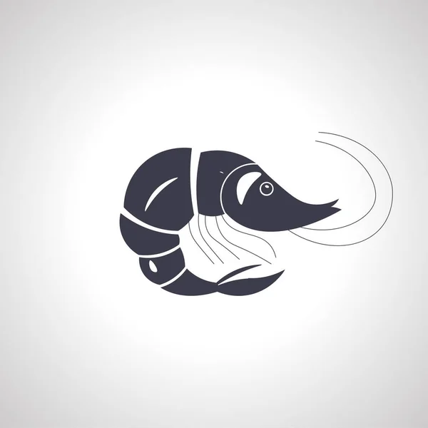 Shrimp Icon Shrimp Isolated Icon — Stock Vector