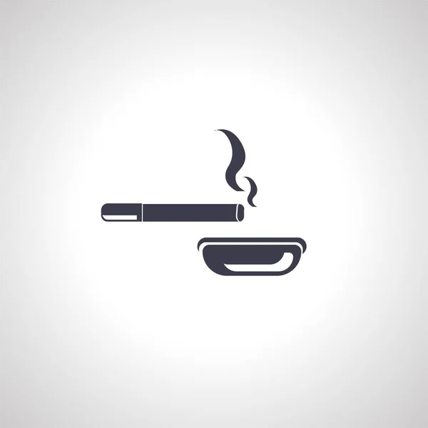 Пепельница Изолированной Иконой Сигареты — стоковый вектор