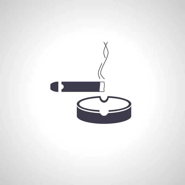 Sigara Izole Edilmiş Kül Tablası — Stok Vektör