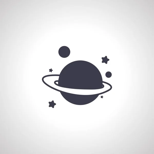 Űrkép Szaturnusz Izolált Ikon — Stock Vector