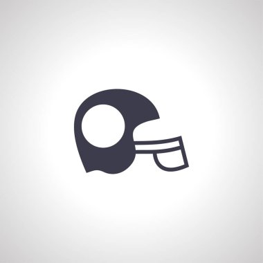 Rugby kaskı izole edilmiş bir ikon, Amerikan futbol kaskı ikonu