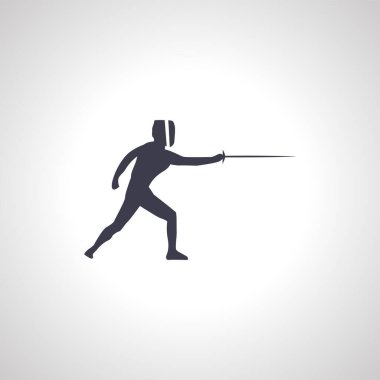 Eskrimci silueti, eskrimci simgesi