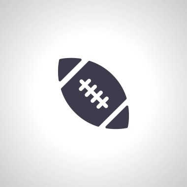 Rugby topu izole edilmiş ikon, Amerikan futbol topu ikonu