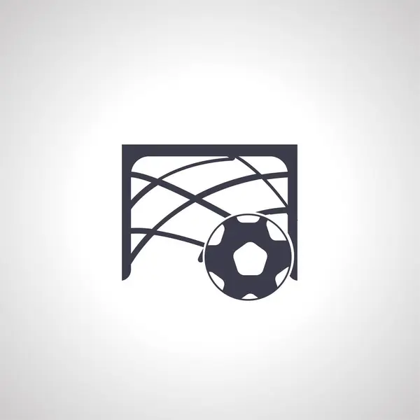 Икона Футбола Мяч Воротах — стоковый вектор