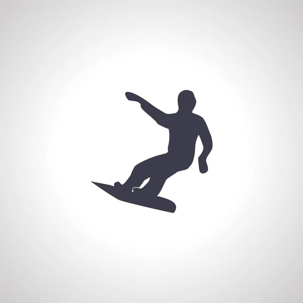 Snowboarder Silhouette Snowboard Isolierte Ikone — Stockvektor