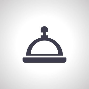 Otel çanı ikonu. Otel halka simgesi izole