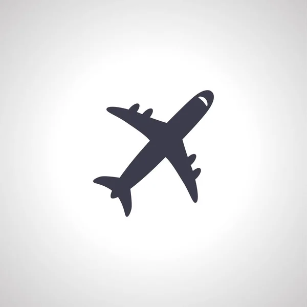Plano Icono Aislado Icono Avión — Vector de stock