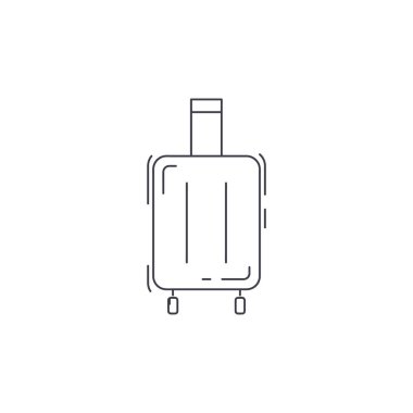 Bavul hattı simgesi. bavul ince çizgi simgesi