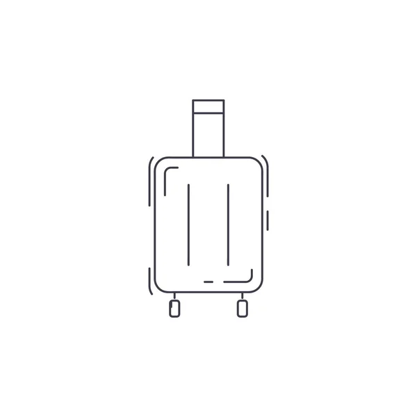 スーツケースラインアイコン スーツケース薄いラインアイコン — ストックベクタ