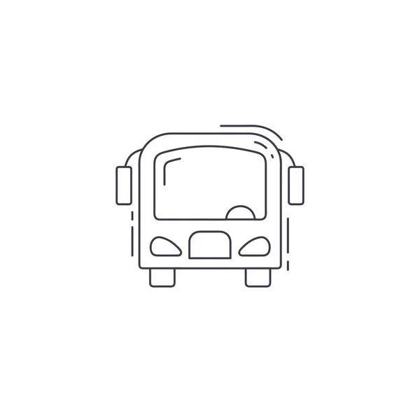 Icono Línea Autobús Icono Línea Delgada Bus — Vector de stock