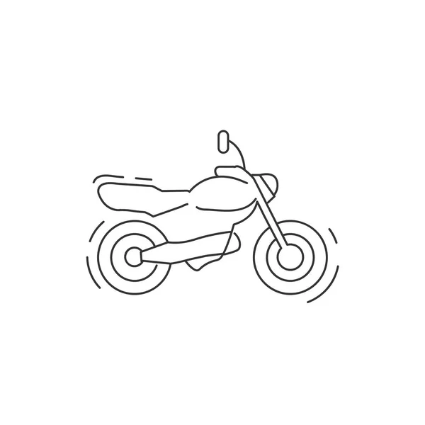 Icône Ligne Moto Icône Ligne Mince Moto — Image vectorielle