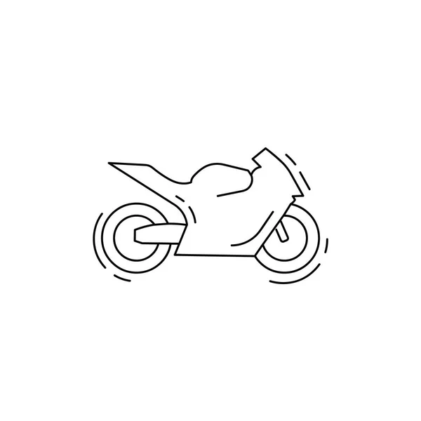 跑车线图标 摩托车细线图标 — 图库矢量图片