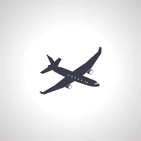 Icône Plane Isolée Icône Avion — Image vectorielle
