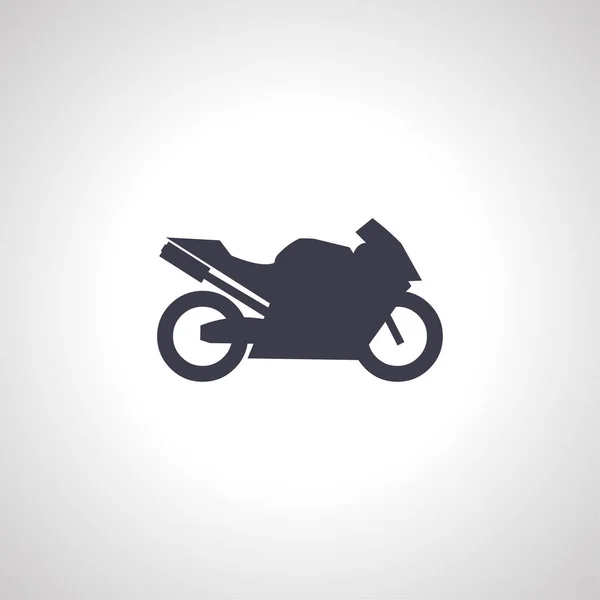 Sportbike Isolated Icon White Background Racing Motorcycle Icon — Stock Vector