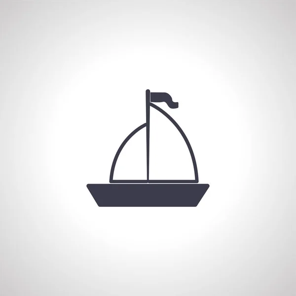 Sailing Yacht Icon Sailing Yacht Isolated Icon — Stock Vector