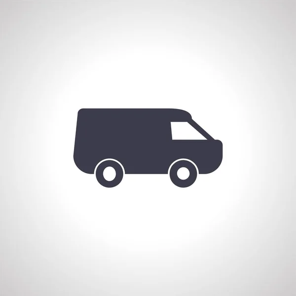 Minivan Ikonen Mini Van Leverans Lastbil Isolerad Ikon — Stock vektor