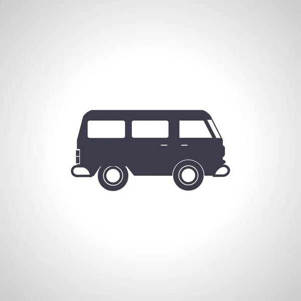 Minivan Icono Aislado Sobre Fondo Blanco — Vector de stock