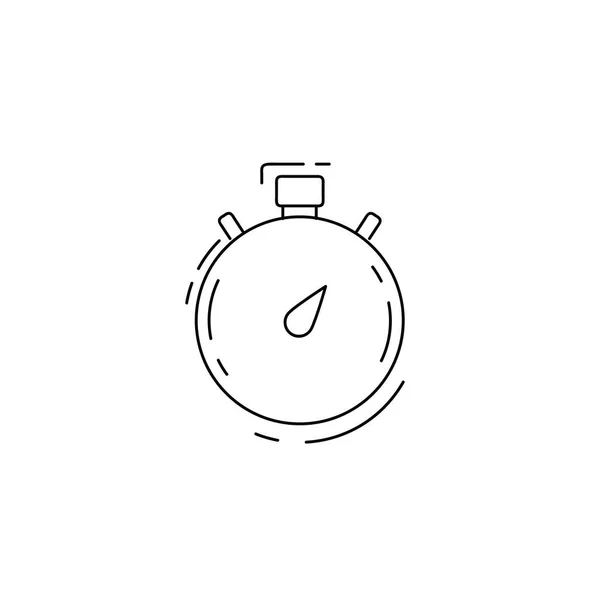 Кишеньковий Значок Лінії Годинника Кишеньковий Годинник Тонкою Лінією Ланцюга — стоковий вектор