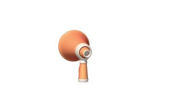 megaphone 3d icon animation. megaphone rotation 3d