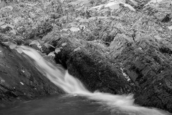 Longa Exposição Uma Cachoeira Rio Água Horner Que Flui Por — Fotografia de Stock
