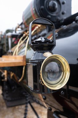 Tarrant Hinton. Dorset. Birleşik Krallık. 25 Ağustos 2022. Freystrop Gururu adlı yenilenmiş Foster çekici motoru Büyük Dorset Buhar Fuarı 'nda sergileniyor.