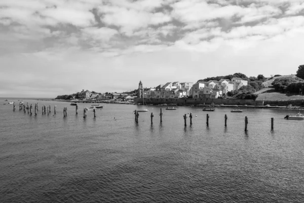 Schwarz Weiß Foto Der Alten Seebrücke Swanage — Stockfoto
