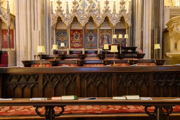 Stock image Wells.Somerset.United Kingdom.December 30th 2021.View of the quire inside of Wells cathedral in Somerset