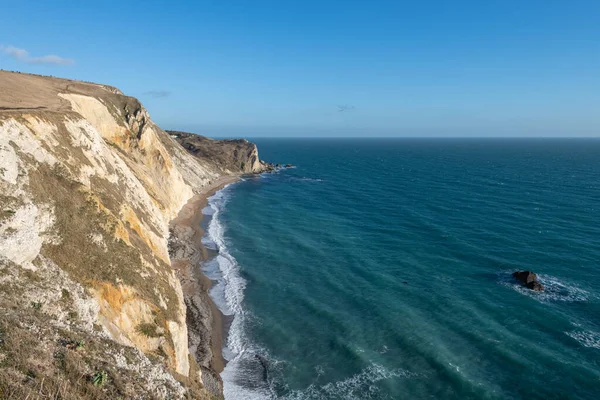 stock image View of the cliffs on the Jurassic coast in Dorset