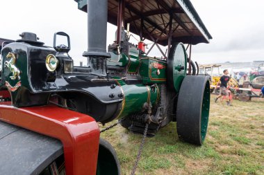 Tarrant Hinton.Dorset.Birleşik Krallık 25 Ağustos 2022 1927 Aveling ve Porter C sınıfı yol silindiri Nella May Büyük Dorset Buhar Fuarı 'nda sergileniyor.