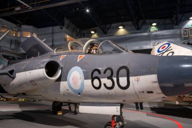 Yeovilton.Somerset.United Kingdom.October 23rd 2022.A Blackburn Buccaneer is on display a the Fleet Air Arm Museum in Somerset